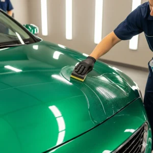 Ceramic coating on car