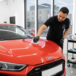 Graphene coating on car